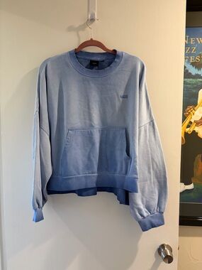 Vans Pale Blue Crewneck Sweatshirt with Kangaroo Pocket